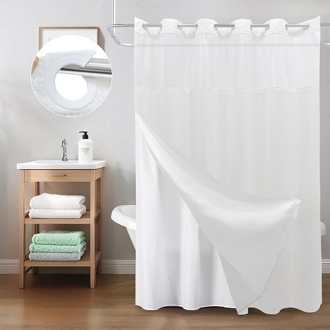 Inhousolu No Hook Shower Curtain - Image 8