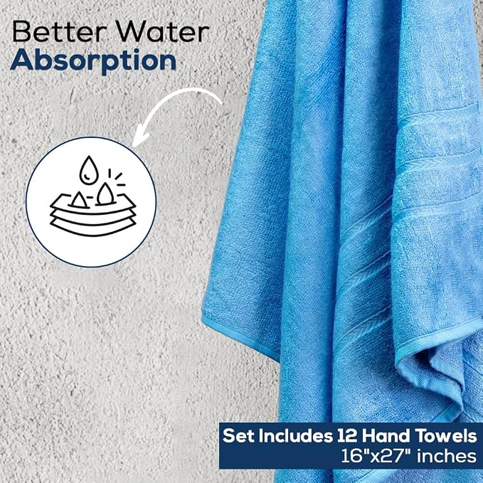 Simpli-Magic Cotton Hand Towels, 12 Pack, 16” x 27” - Image 4