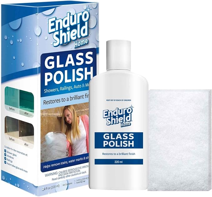 EnduroShield Shower Door Glass Polish – Water Spot Remover & Hard Water Stain by EnduroShield