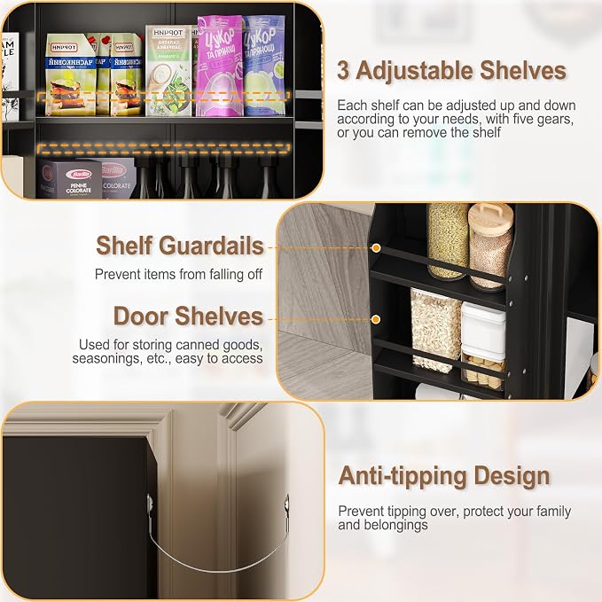 Metal Kitchen Pantry Cabinet, Storage Cabinets - Image 4