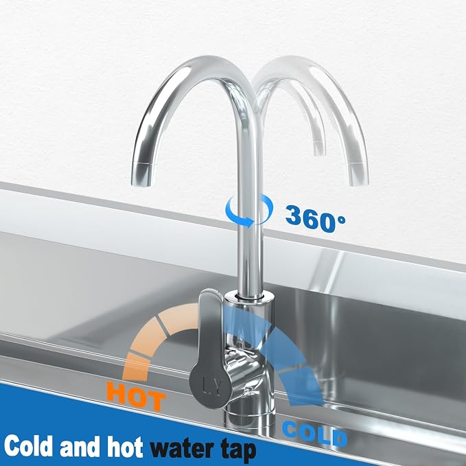 Utility Sink Freestanding Single Bowl Laundry Sink - Image 2