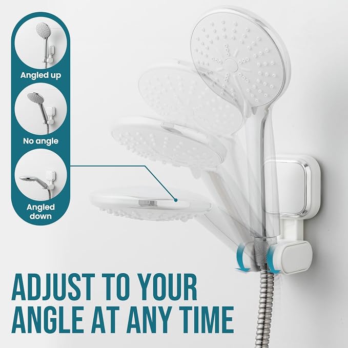 TAILI Shower Head Holder Suction, Handheld Shower Head Bracket, Height Angle - Image 5