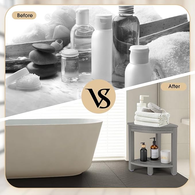 HDPE Corner Shower Stool, Shower Bench Seat - Image 5