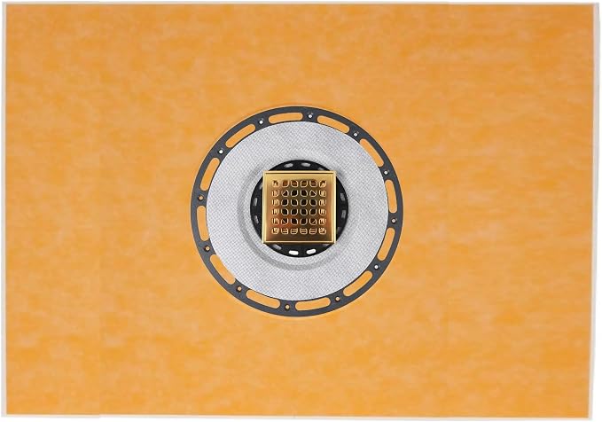 Square Shower Drain, 4-Inch Polished Gold Kit - Image 7