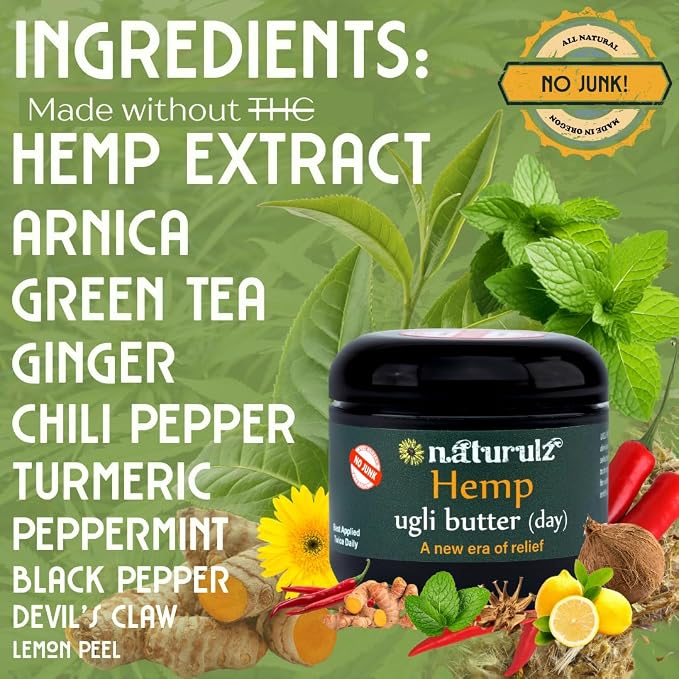 Ugli Butter Hemp Day & Night Bundle 4oz- Bundle and save! Daytime Hemp - Image 3