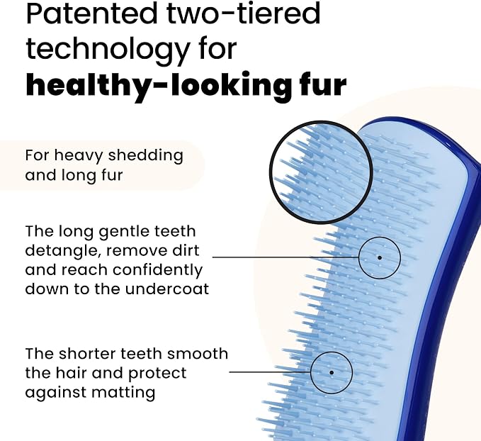 Pet Teezer De-Shedding Dog Brush by Tangle Teezer, Dog Grooming Tool - Image 2