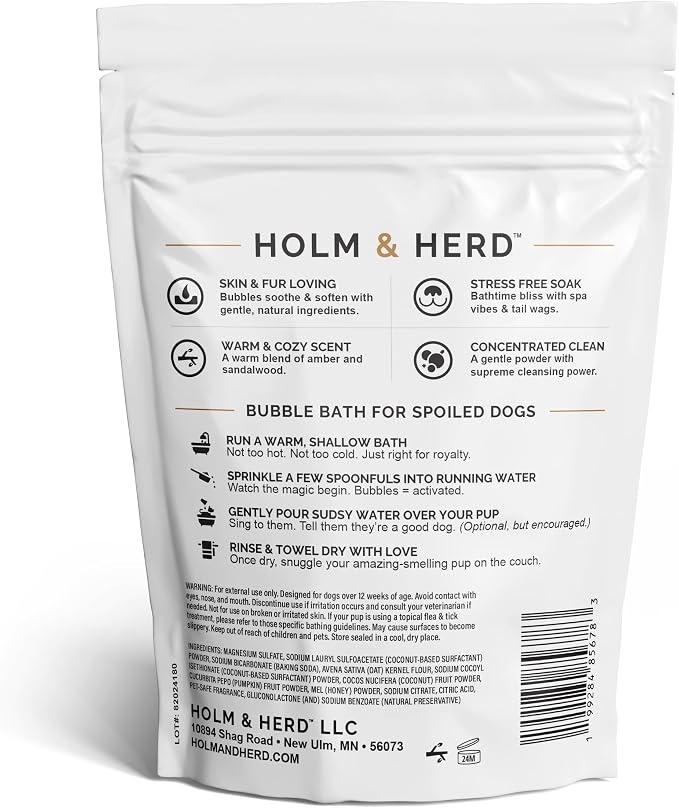 Dog Shampoo Alternative – Oatmeal & Honey Puppy Bubble Bath - Image 2