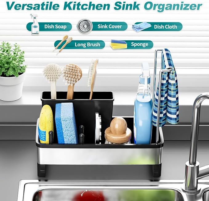 Stainless Steel Sink Caddy Organizer - Image 2