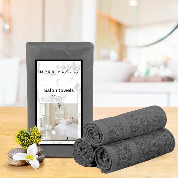 50 PK Saloon Towel Dark Grey - Image 4