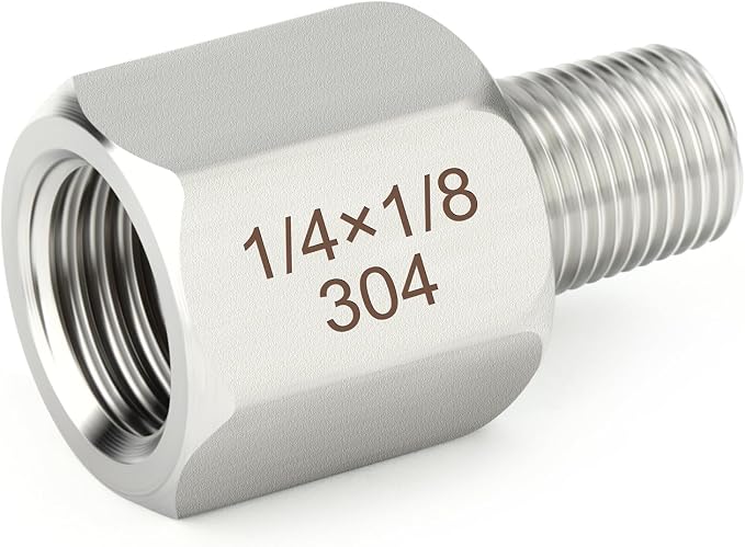 TAISHER 10PCS 304 Stainless Steel Pipe Fitting, New Reducer Adapter, 1/8" NPT - Image 3