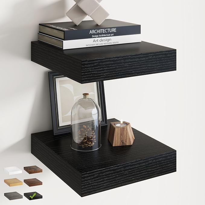 12 Inch Square Floating Shelves by Marsmiles