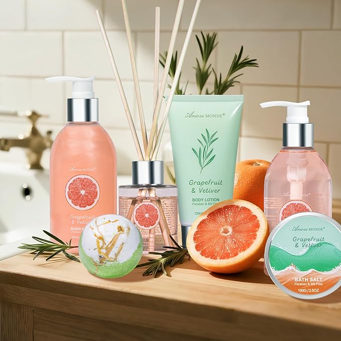 Gift Baskets for Women-7pc Bath Gift Set or Women, Relaxing And Uplifting Spa - Image 3