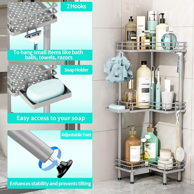 HapiRm Corner Shower Caddy Standing - Image 2