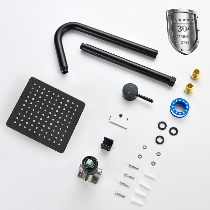 LIWEIKE Outdoor Shower Kit, All Mental Matte Black Outdoor Shower Fixtures - Image 9