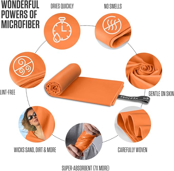 VENTURE 4TH Quick Dry Towel. Microfiber Travel Towel Ideal - Image 3