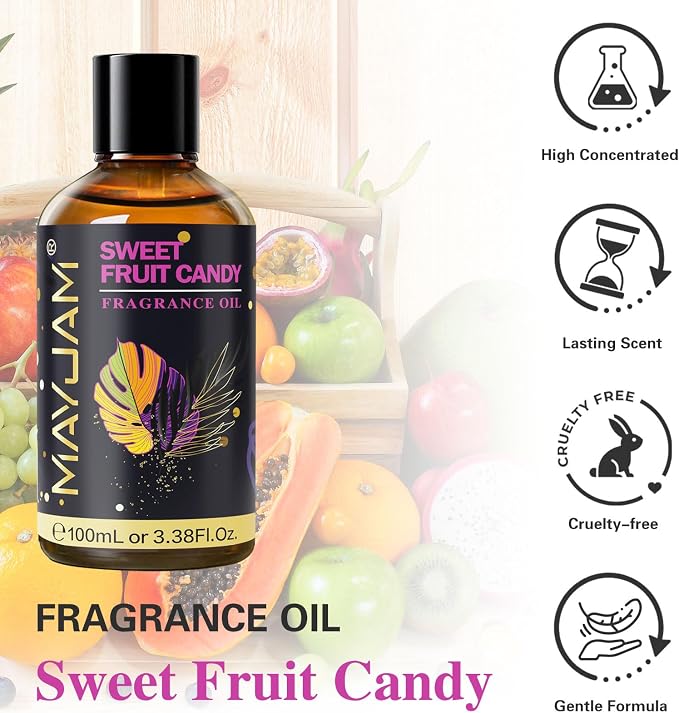 Sweet Fruit Candy Fragrance Oil Essential Oil, MAYJAM 3.38FL.OZ Sweet Fruit - Image 2