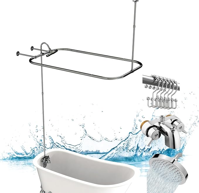 Clawfoot Tub Shower Kit, Add On Shower Units by Unknown