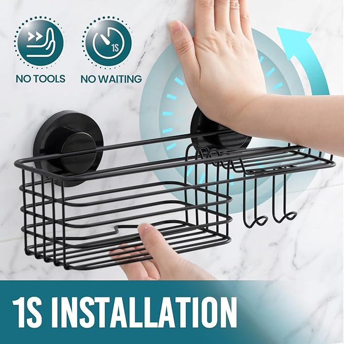 TAILI Shower Caddy Suction Cup, 3 Pack Shelves - Image 2