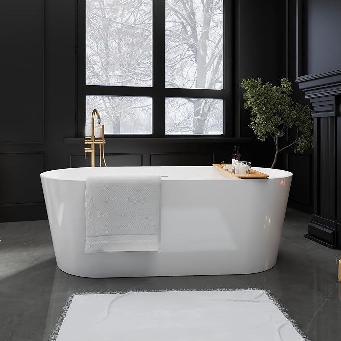 67" Acrylic Freestanding Bathtubs, Stand Alone Tub, Soaking Tubs - Image 3