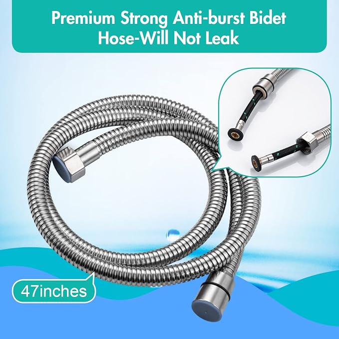 BARROCK Handheld Bidet Sprayer for Toilet, 2 Pack Stainless Steel Metal Made - Image 5