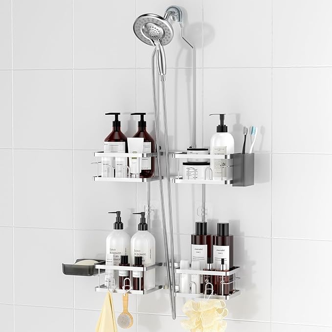 REINHARDT Adjustable Shower Caddy Hanging Rustproof Shower Caddy by REINHARDT