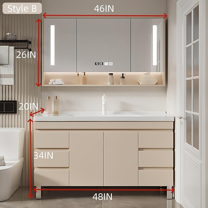 48IN Modern Bathroom Vanity - Image 2