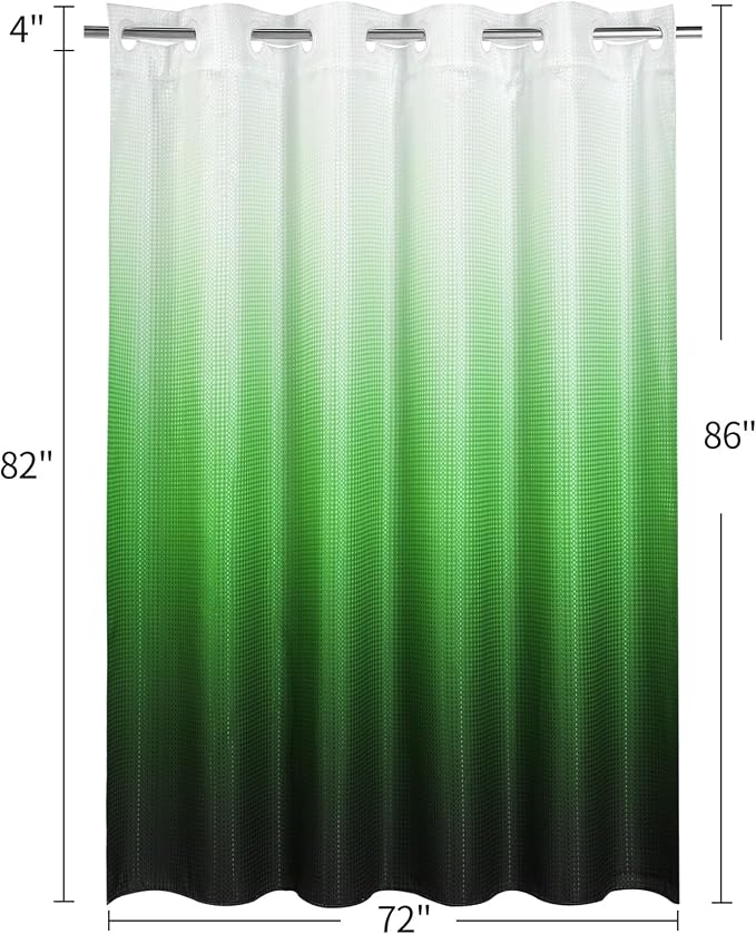MitoVilla No Hooks Needed Extra Long Shower Curtain Liner Set, 86 inch XL - Image 7