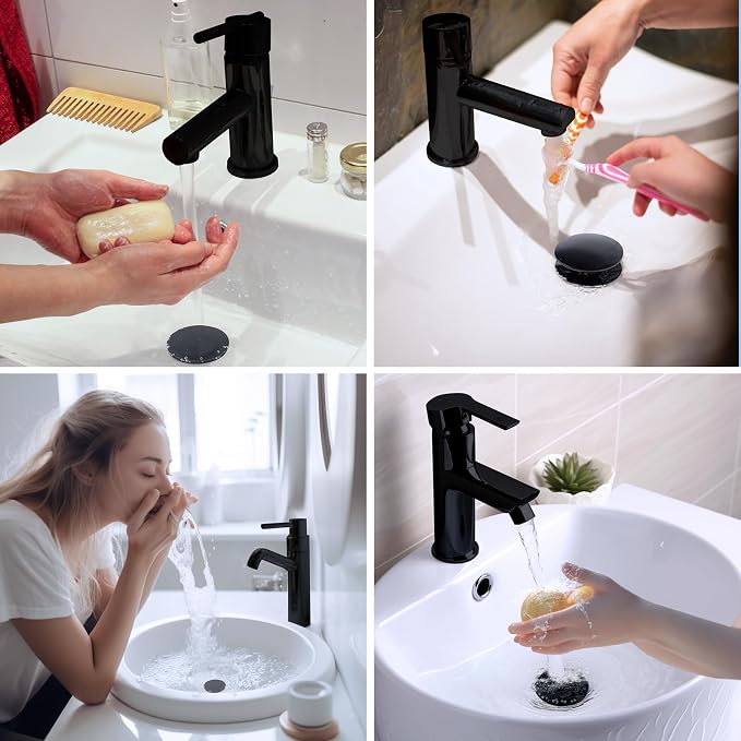 Hibbent All Metal 2 in 1 Bathroom Sink Stopper, Universal Pop Up Drain Strainer - Image 9