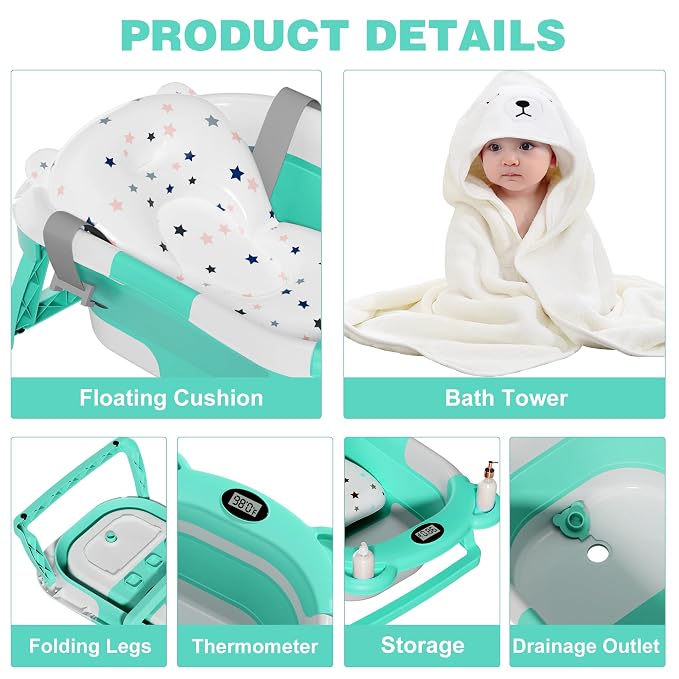 MoreFeel Collapsible Baby Bathtub - Image 4
