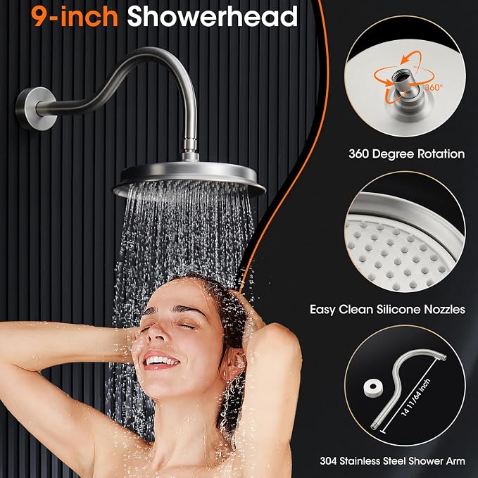 Rainfall Shower System Shower Faucet Set - Image 6
