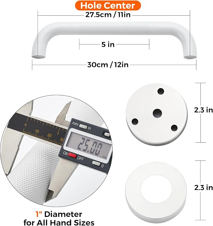 Grab Bars for Shower, 1 Pack 12-Inch Anti Slip Shower Handles for Elderly - Image 4