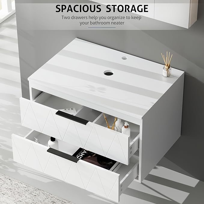eclife 30" Floating Bathroom Vanities - Image 4