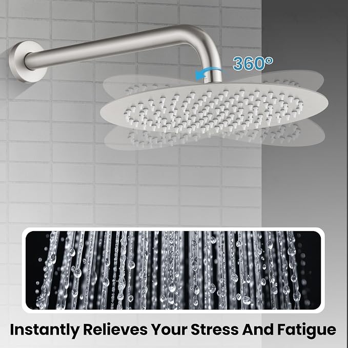 Airuida Shower Fixtures 2 Functions Shower Faucet Set Wall Mounted - Image 3