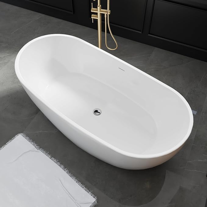65" Acrylic Freestanding Bathtubs, Stand Alone Tub, Soaking Tubs - Image 9