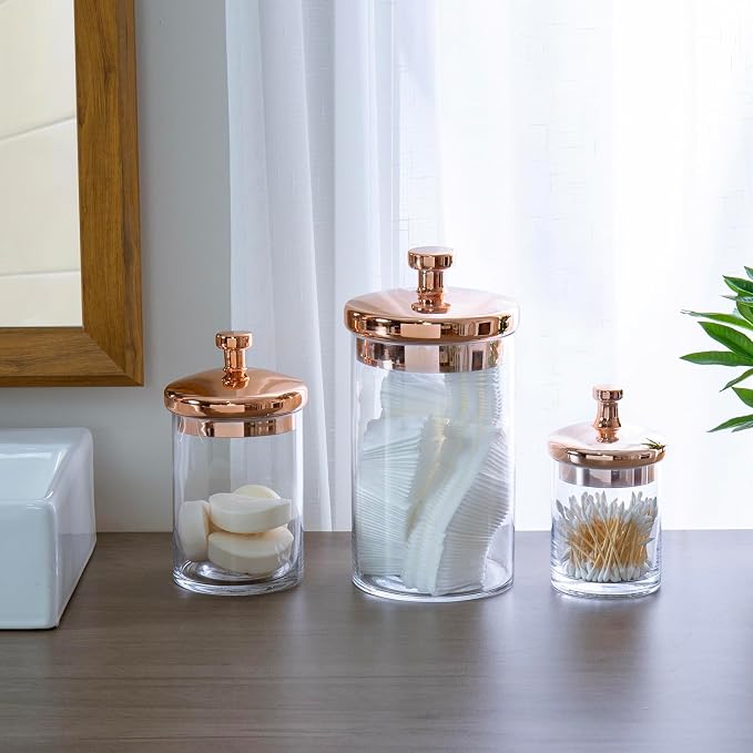 MyGift Glass Apothecary Cookie Jar Set - Image 4
