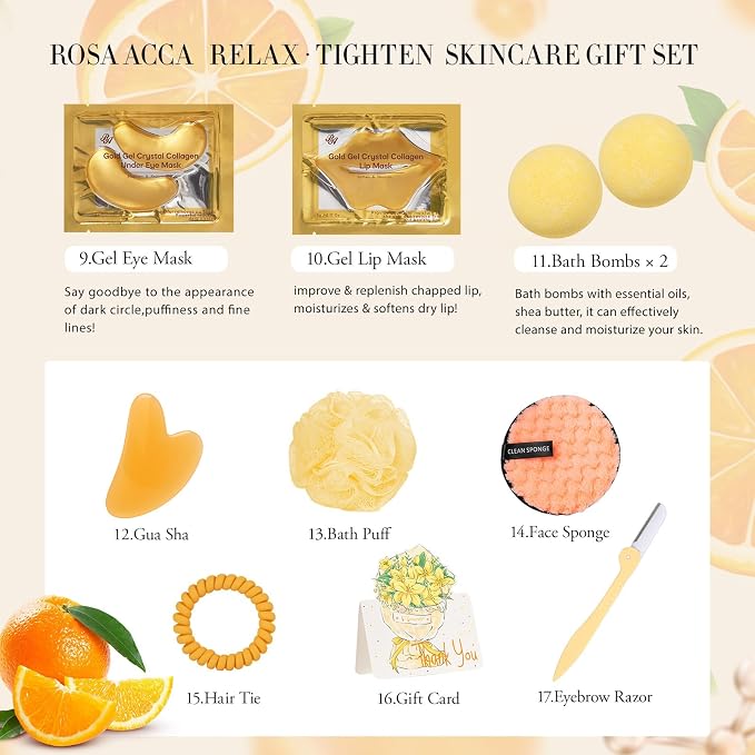 Orange 23 Pcs Facial Skin Care Set - Image 5