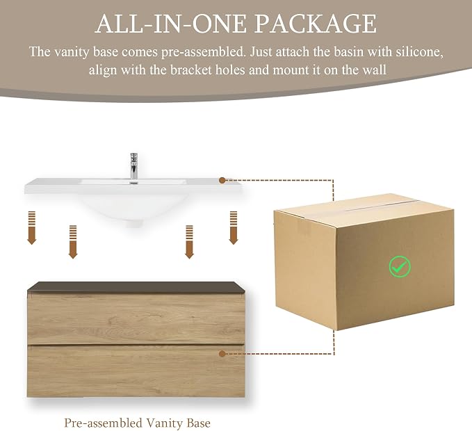 42" Floating Bathroom Vanity - Image 7