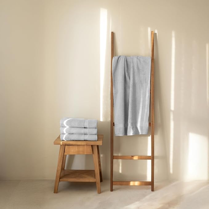 SALBAKOS 100% Turkish Cotton Bath Towel Set of 4 27x54 inch | Heirloom Quality - Image 2