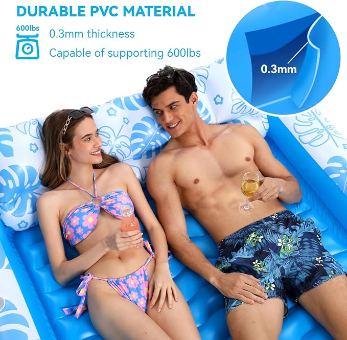 Inflatable Tanning Pool Lounger Float - Image 3