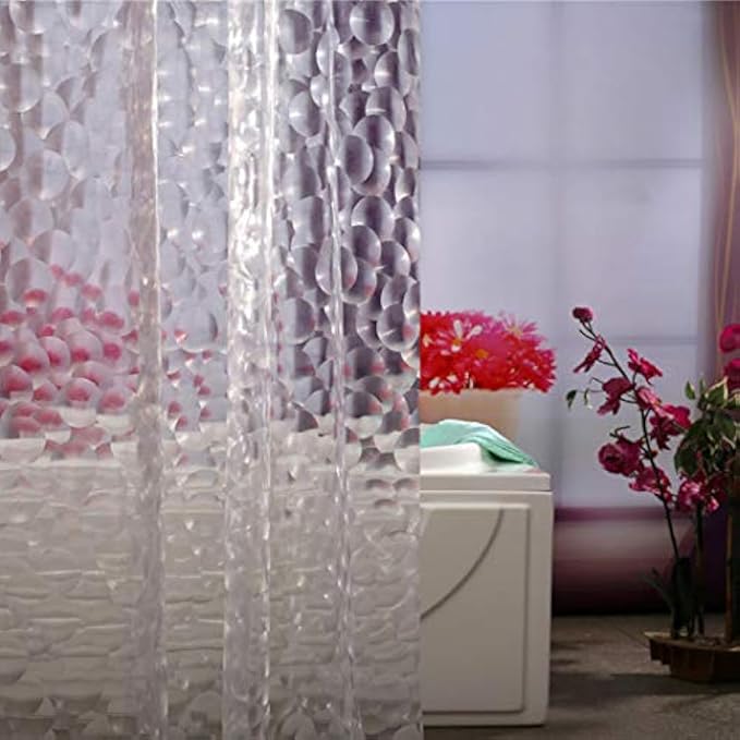 Adwaita 3D Bubbles Shower Curtain Liner, No Odors, Eco Friendly by Adwaita