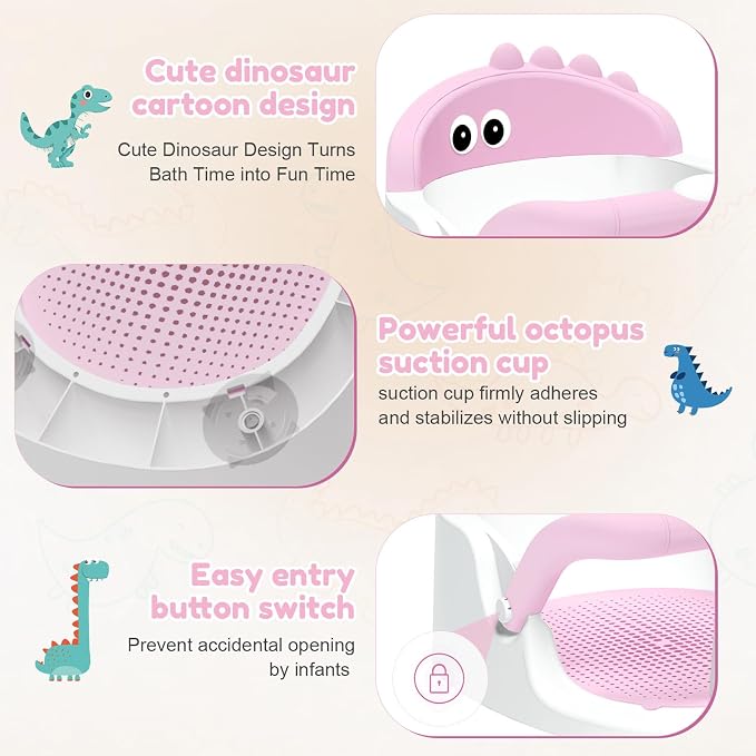 Baby Bath Seat for Babies 6 Months & Up Sitting Up, Non-Slip Baby Bath Chair - Image 5