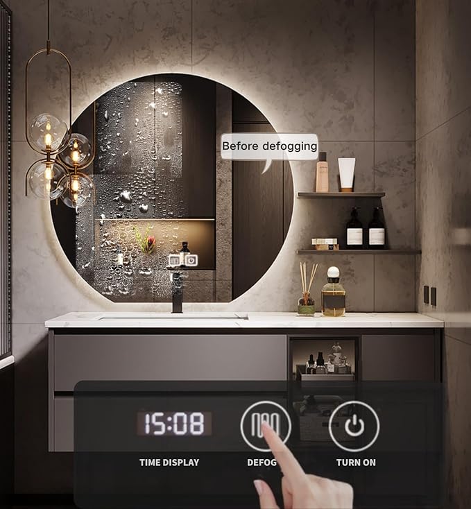 56IN Bathroom Vanity with Sink, Floating Modern Bathroom Vanity Include LED - Image 5