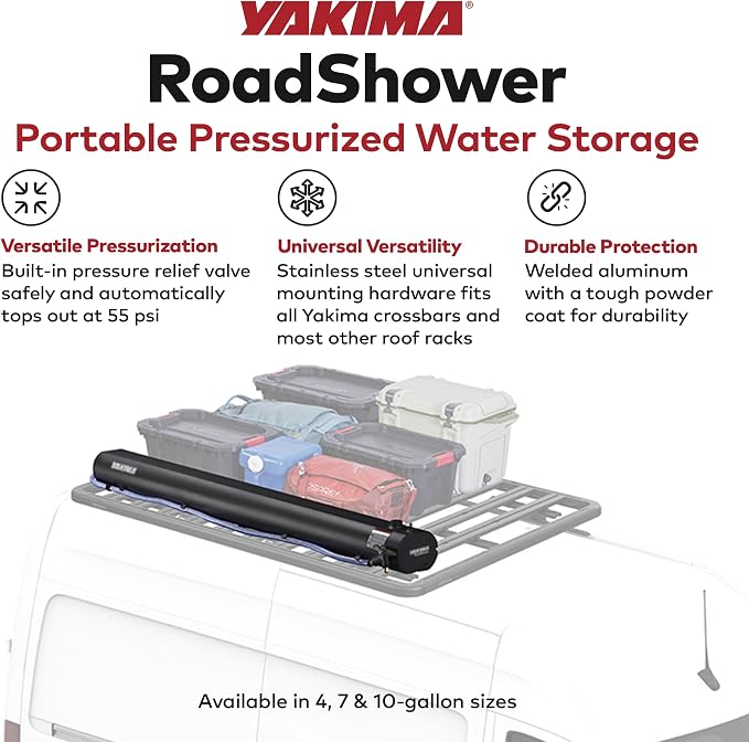 Yakima RoadShower Portable Aluminum Pressurized Water Storage - Image 4
