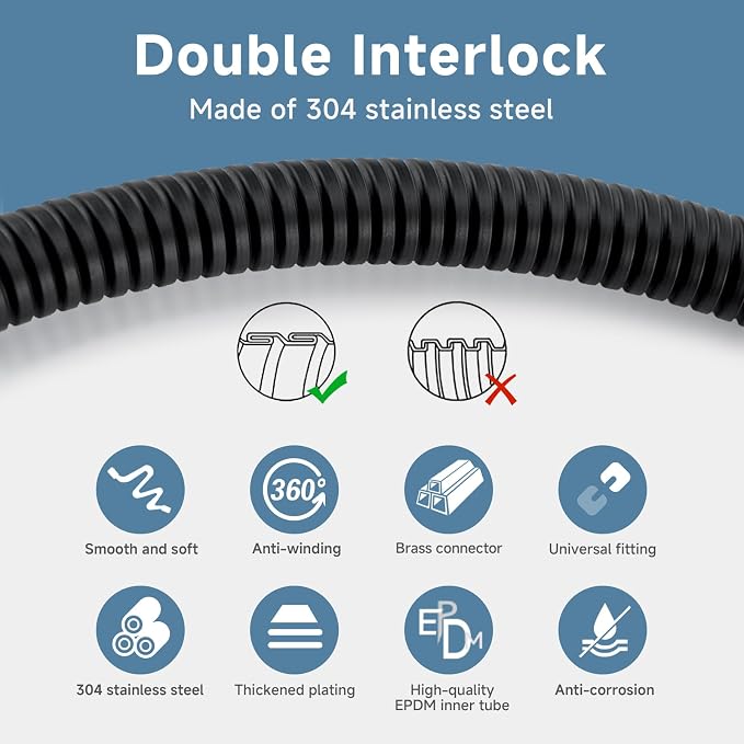 Black Shower Hose Replacement For Cleaning 304 Stainless Steel Shower Head - Image 4