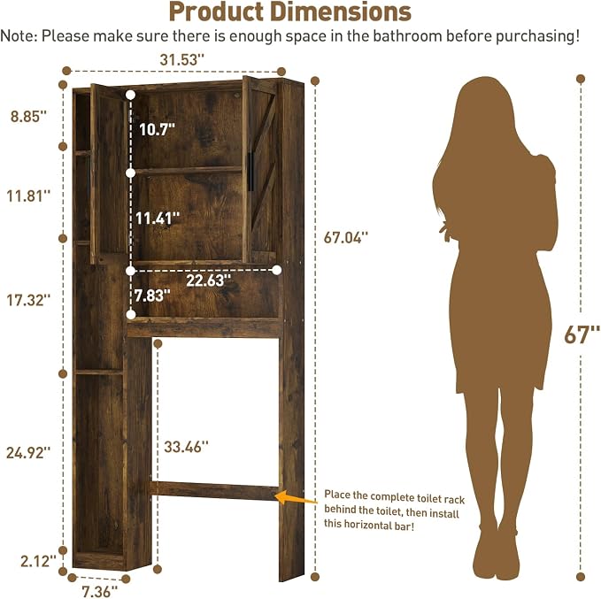 Over The Toilet Storage Cabinet - Image 2