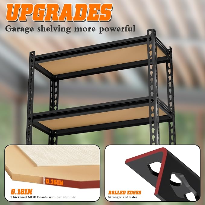 LEVELEVE 5-Tier Heavy Duty Storage Shelving Unit, 2000 lbs Capacity, Adjustable - Image 6