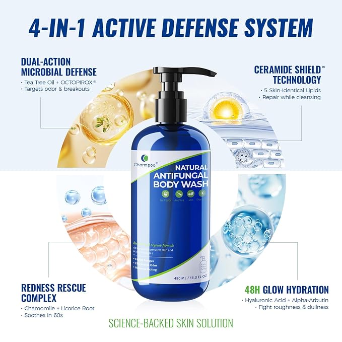 Natural Antifungal Body Wash: Tea Tree & Aloe Vera Formula - Image 4