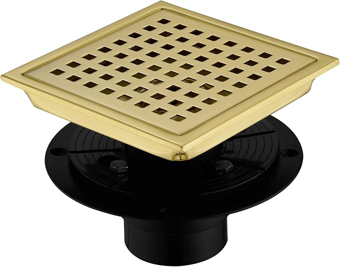 6 Inch Square Shower Drain by Orhemus