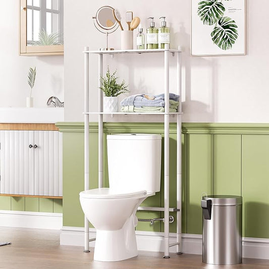 AmazerBath Bamboo Over The Toilet Storage Shelf, 2-Tier Over Toilet Bathroom by AmazerBath