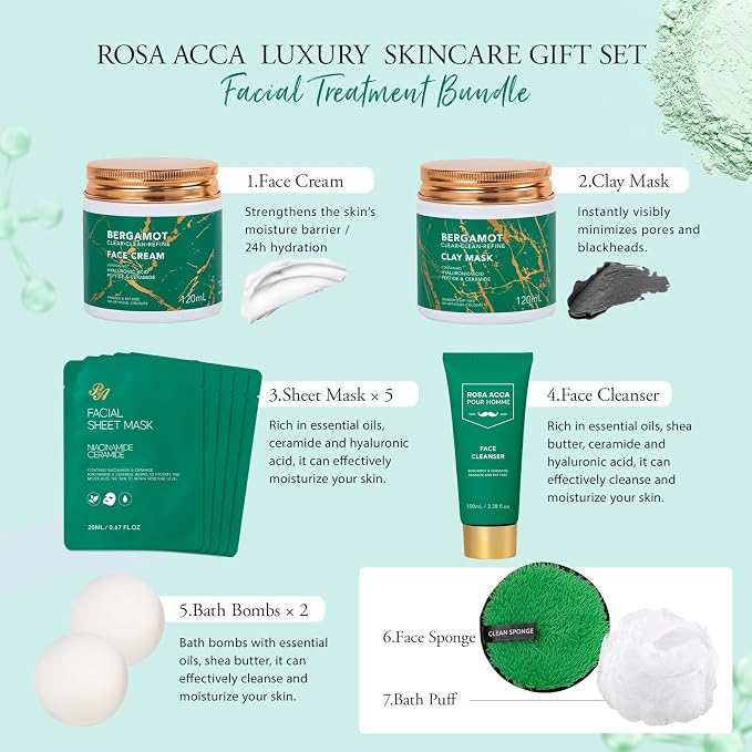 Christmas Gifts for Men, Beard Grooming Kit, Spa and Bath, Self-Care Gift - Image 3